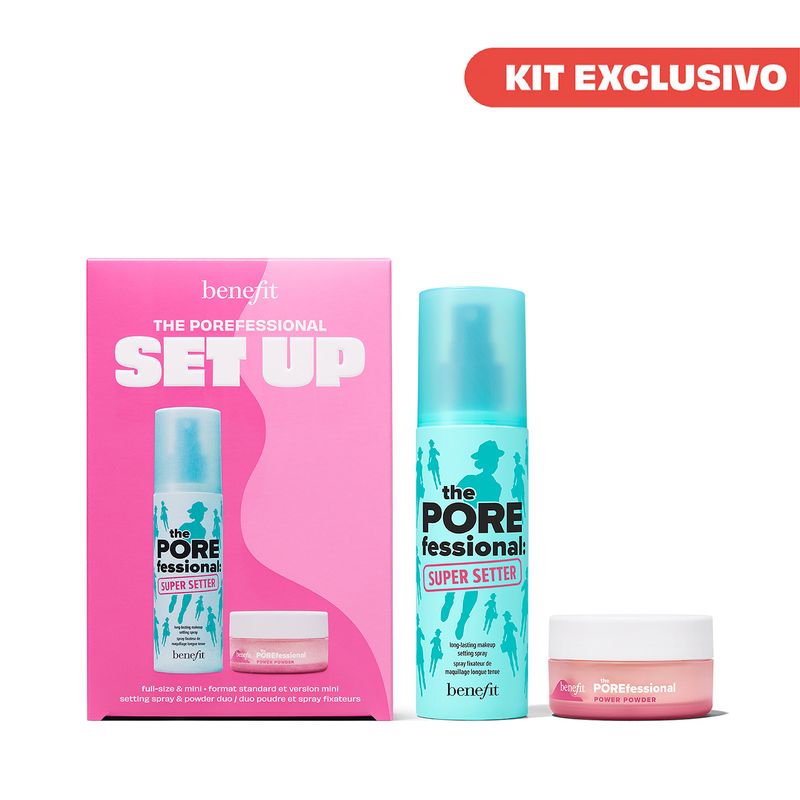BENEFIT - Kit fijador + polvos sueltos Benefit The POREfessional Set Up 