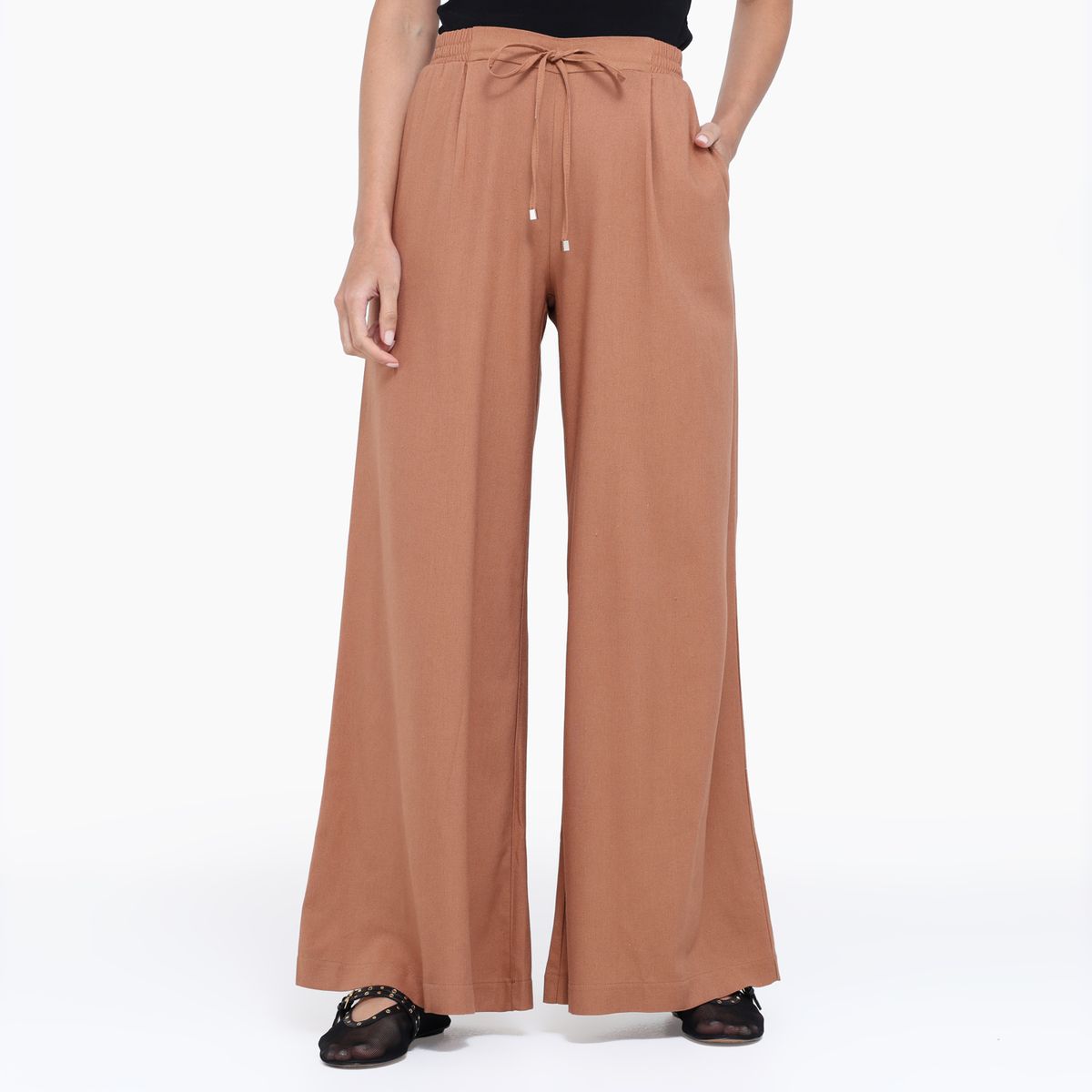 BASEMENT - Pantalon Recto Mujer Tiro medio Basement