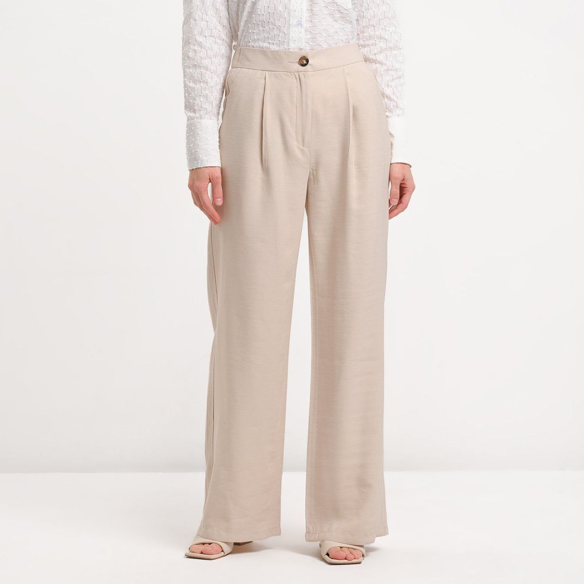 BASEMENT - Pantalón Recto Mujer Tiro alto Basement