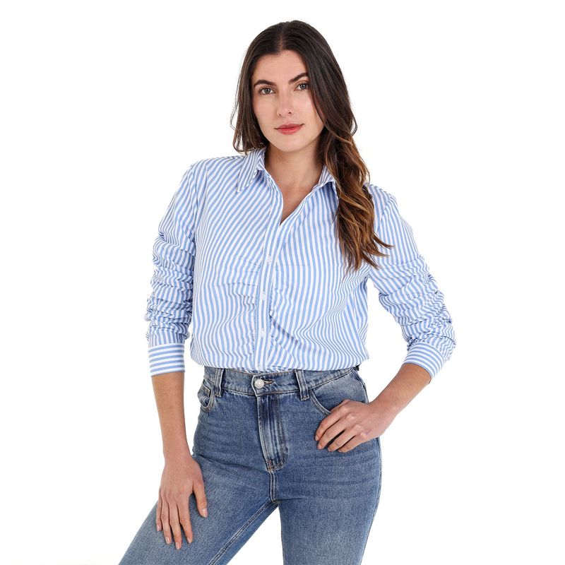 MOSSIMO - Camisa Mujer Manga larga de Algodón Mossimo