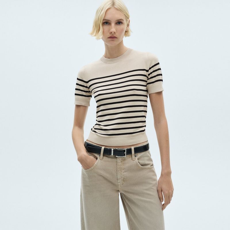 MANGO - Saco Mujer Tejido MANGO