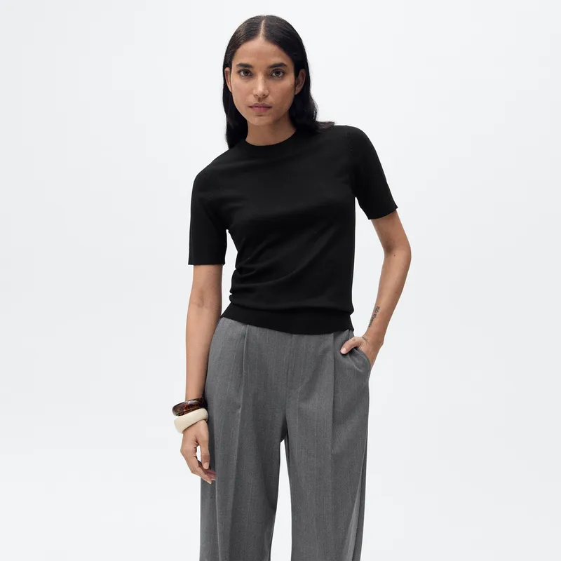 MANGO - Saco Mujer Tejido MANGO