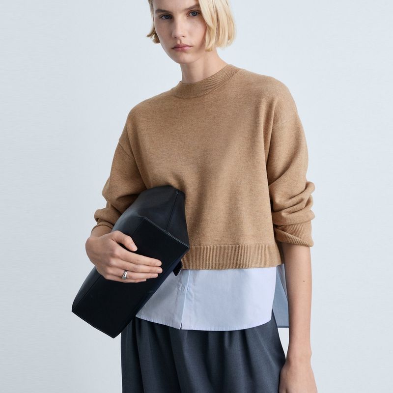 MANGO - Saco Mujer Tejido MANGO