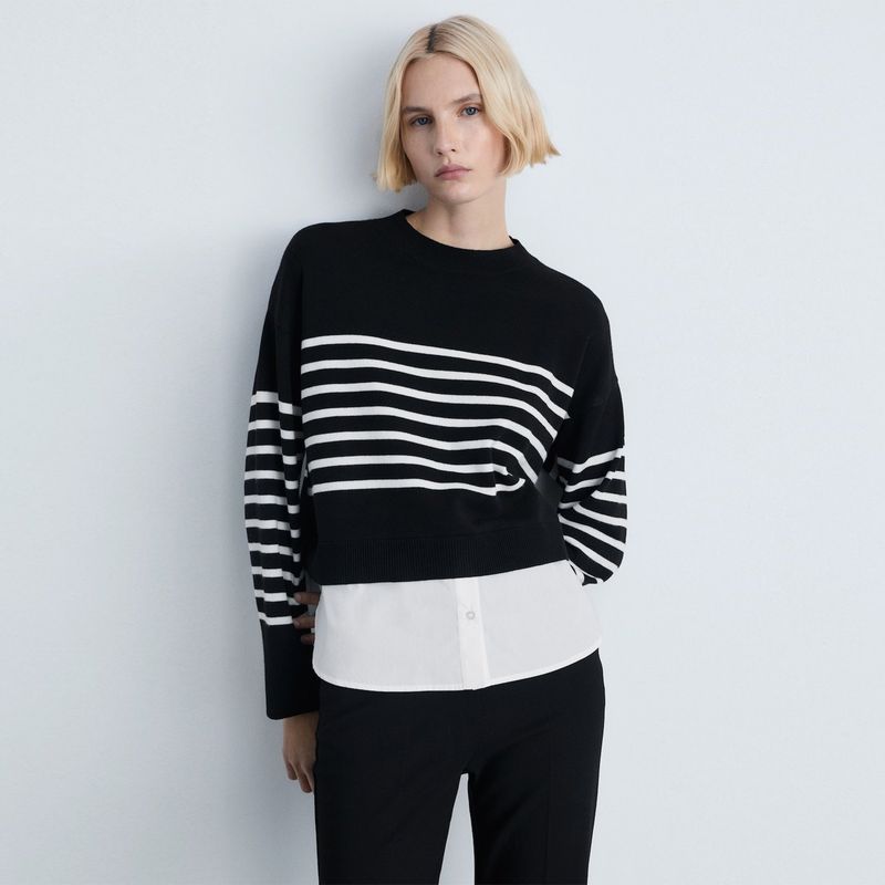MANGO - Saco Mujer Tejido MANGO