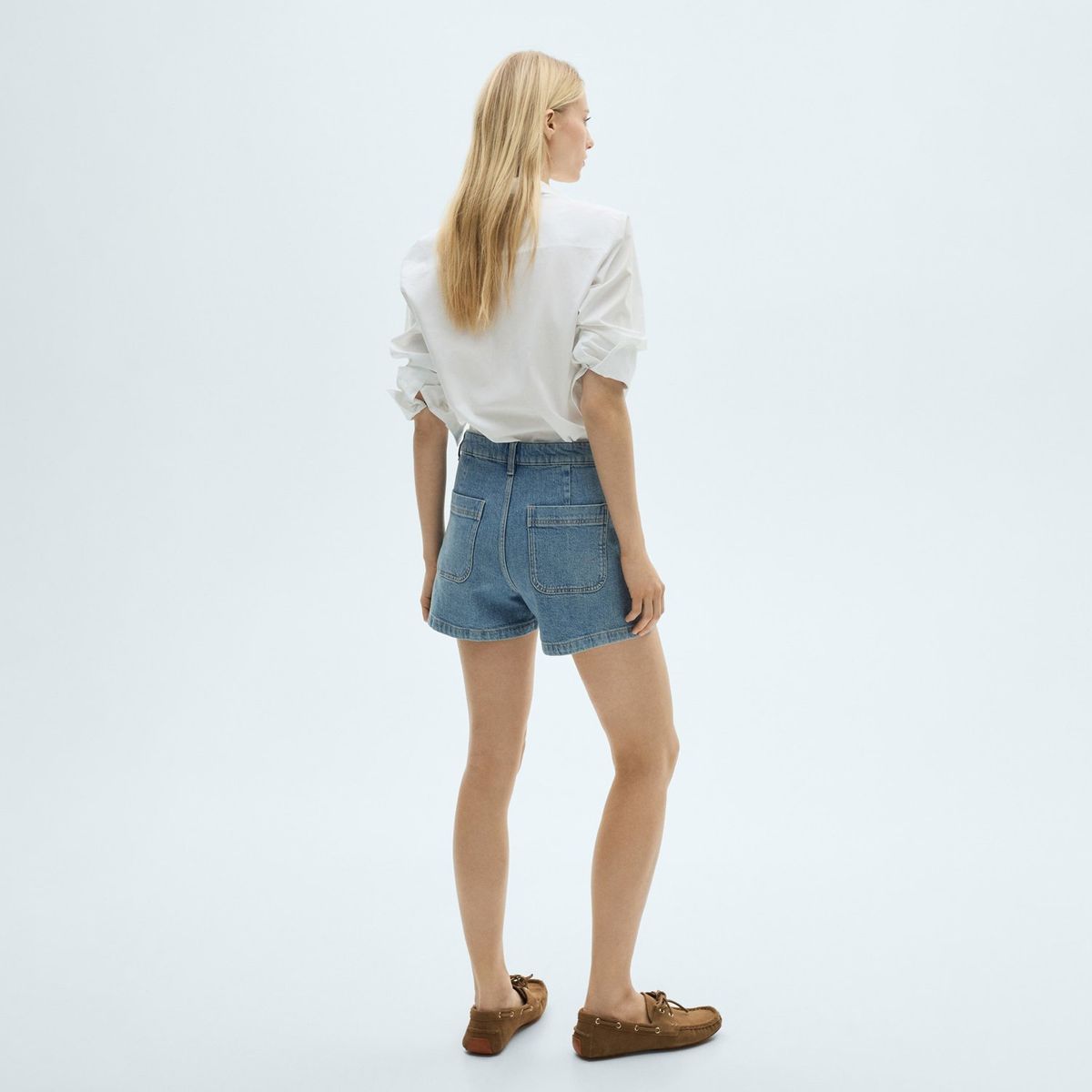 MANGO - Short de jean Mujer Tiro alto Mujer de Algodón Mango