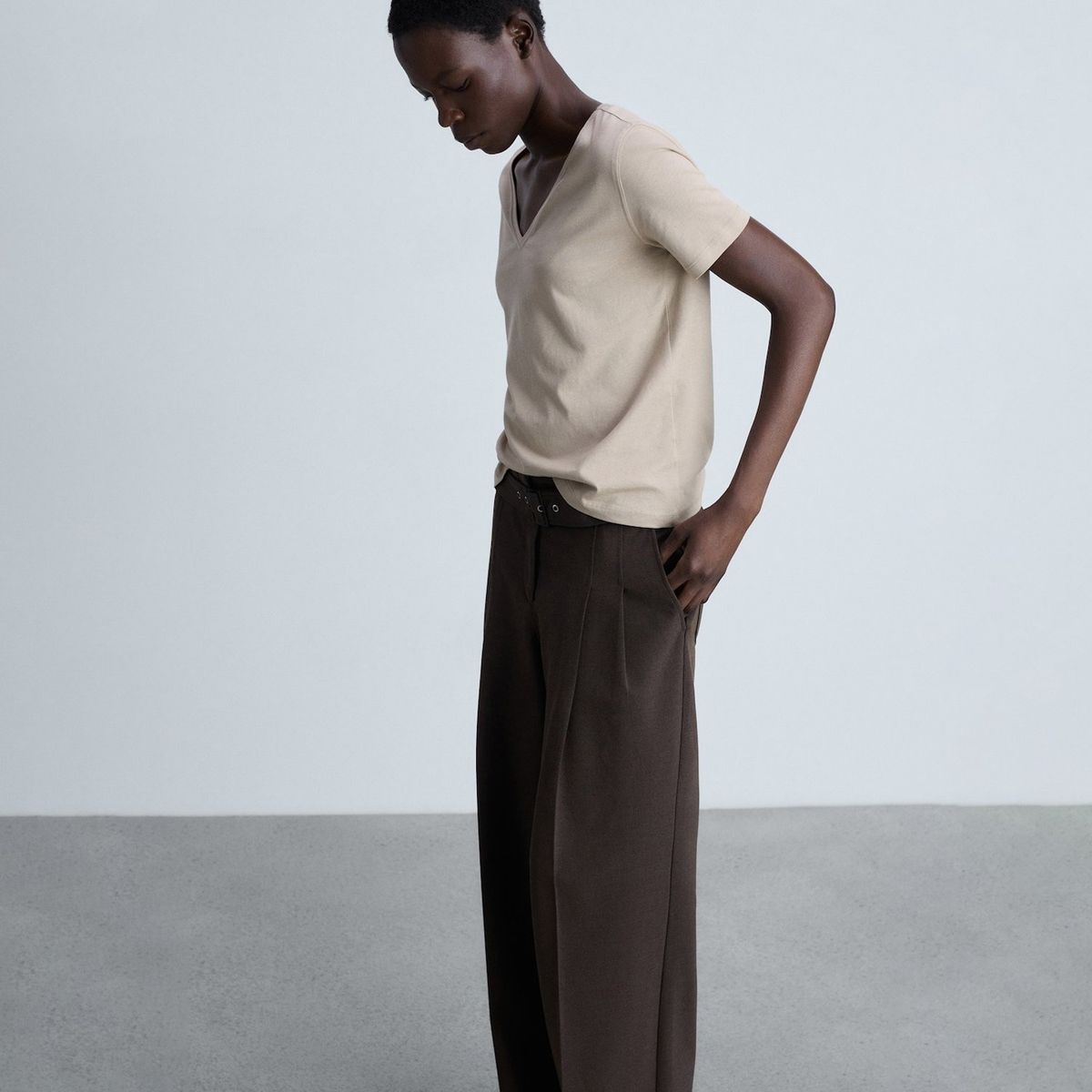 MANGO - Camiseta Mujer Manga corta de Algodón MANGO