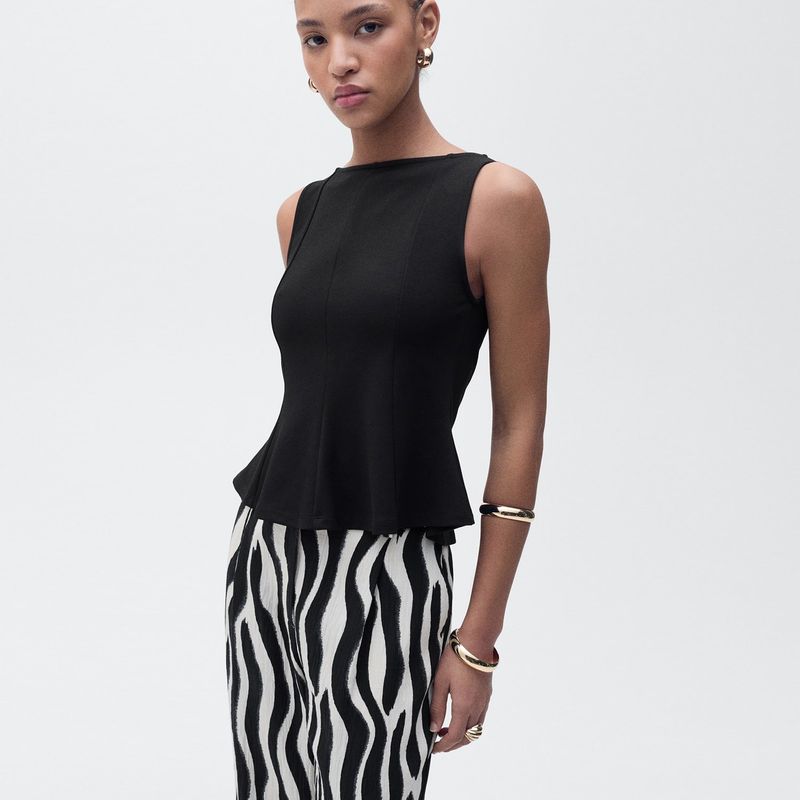 MANGO - Top esqueleto Mujer Sin mangas MANGO