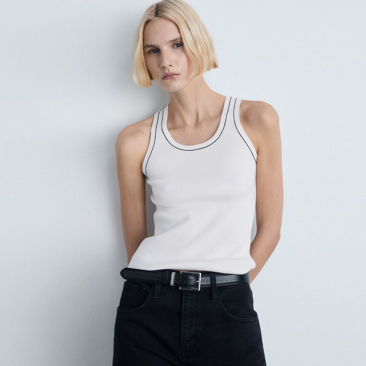 MANGO - Top esqueleto Mujer Sin mangas MANGO