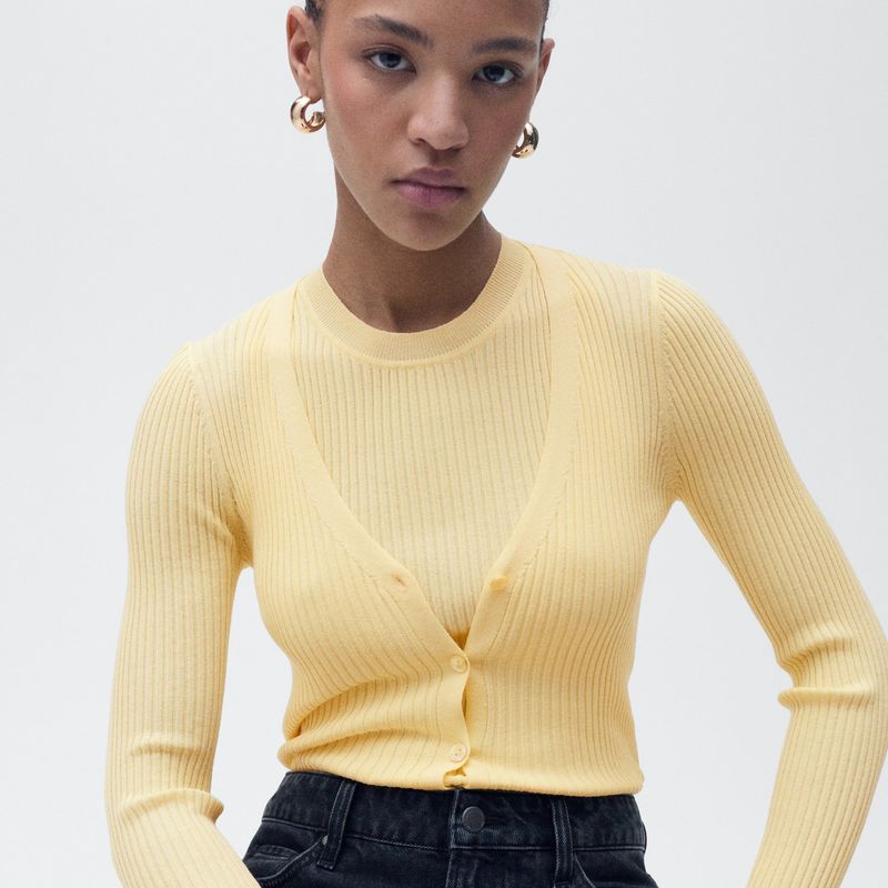 MANGO - Cardigan Mujer Tejido MANGO