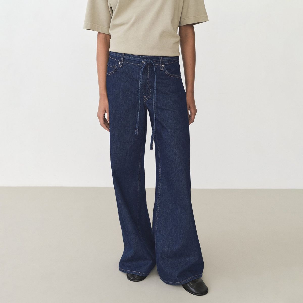 MANGO - Jean Wide leg de Algodón Mango