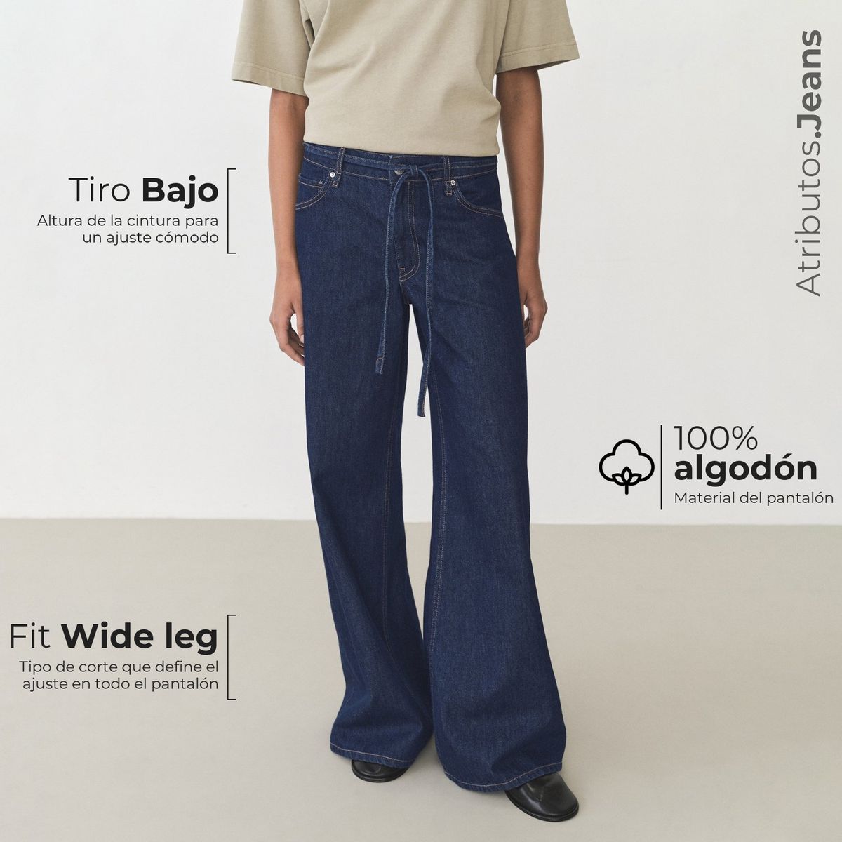 MANGO - Jean Wide leg de Algodón Mango