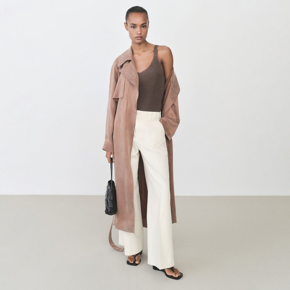 MANGO - Top esqueleto Mujer Brillante Sin mangas MANGO