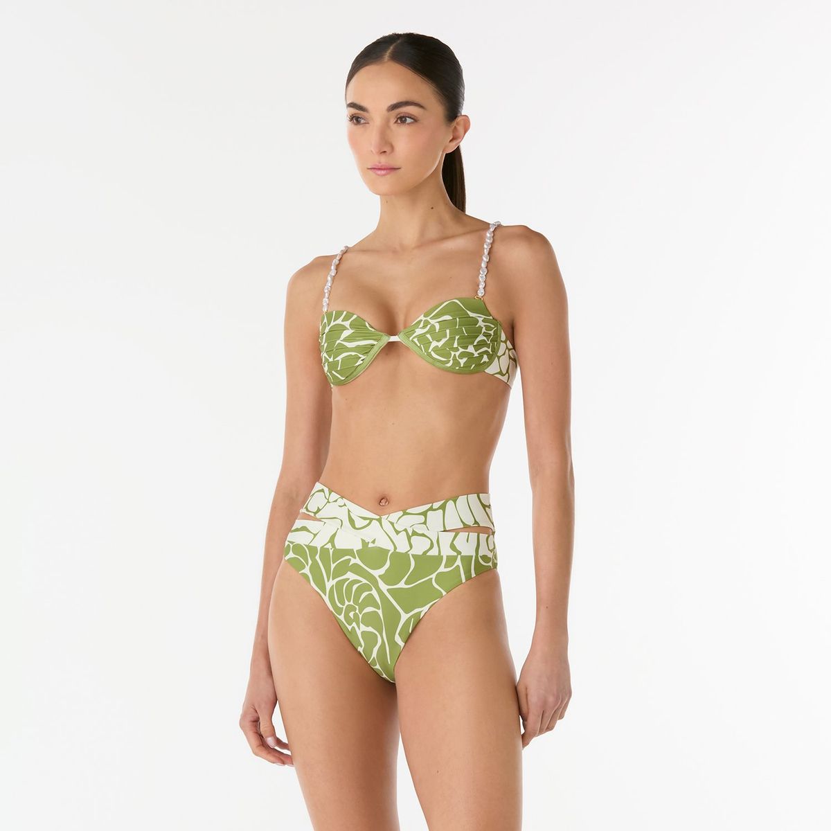 PALMACEA SWIMWEAR - Panty vestido de baño Sunna Uma tiro alto con pretina cruzada Palmacea Swimwear