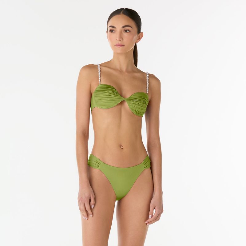 PALMACEA SWIMWEAR - Panty vestido de baño Vichy Fara con estampado y cortes laterales Palmacea Swimwear
