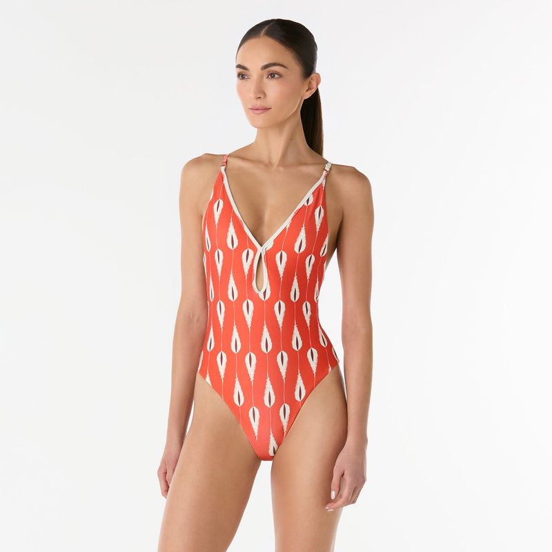 PALMACEA SWIMWEAR - Vestido de baño enterizo Lucia Fara con corte en escote Palmacea Swimwear