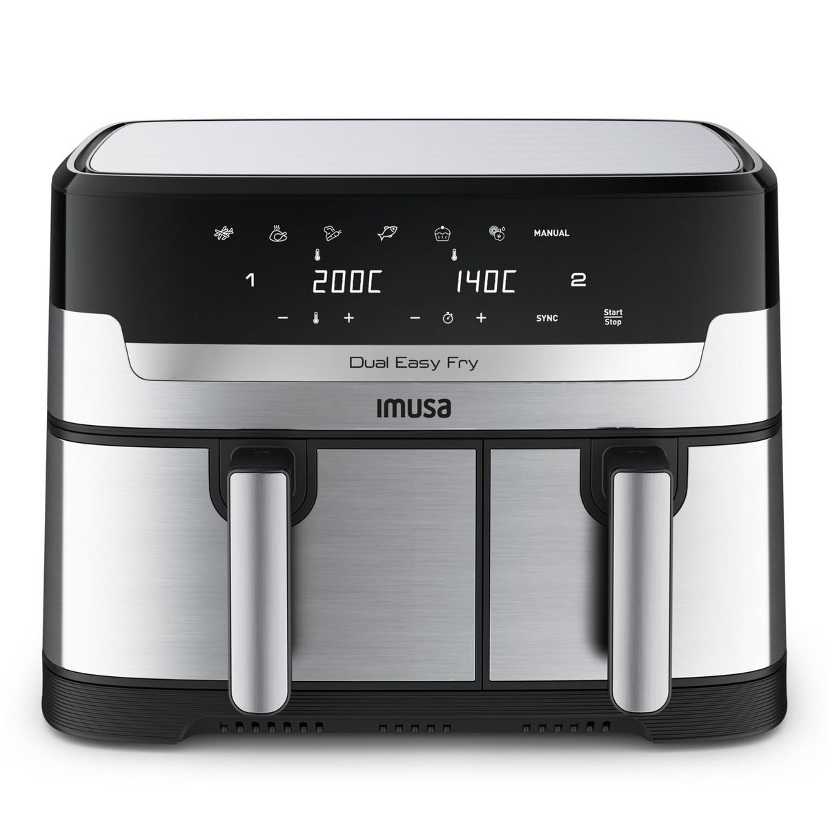 IMUSA - Freidora de aire IMUSA Dual 8,3 lt doble canasta 1510002771 