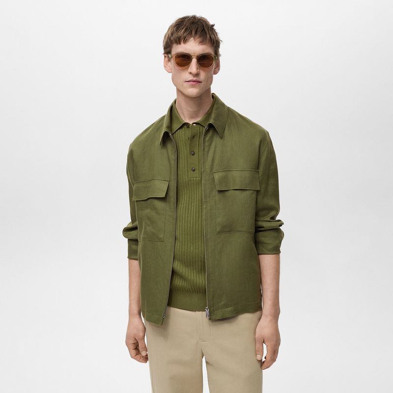 MANGO - Chaqueta Hombre de Lino MANGO