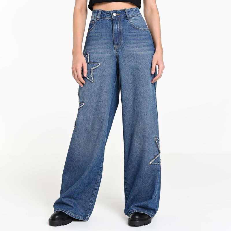 SYBILLA - Jean Wide leg Mujer Tiro alto Sybilla