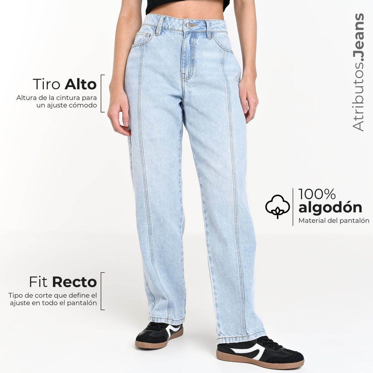 SYBILLA - Jean Recto Mujer Tiro alto Sybilla