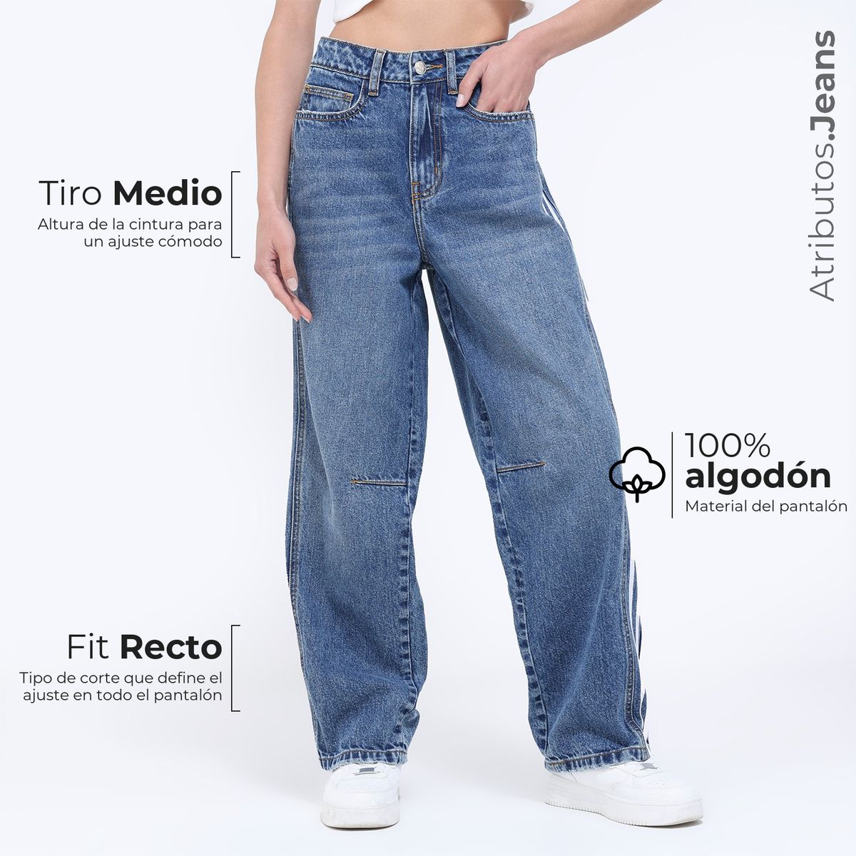 SYBILLA - Jean Recto Mujer Tiro medio Sybilla