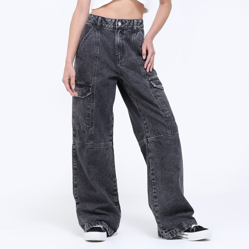 SYBILLA - Jean Wide leg Mujer Tiro alto Sybilla