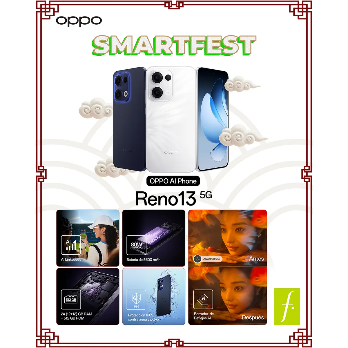 OPPO - Celular Oppo Reno 13 5G |512GB|RAM 12+ 12 GB