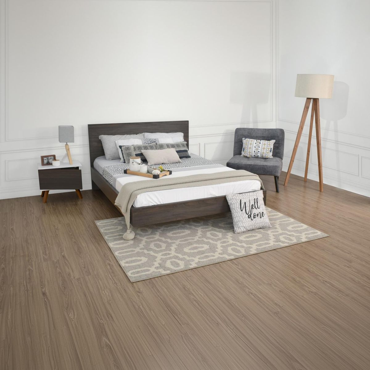 MICA - Cama básica Queen ANDRIA QUEEN 196 cm x 166 cm MICA