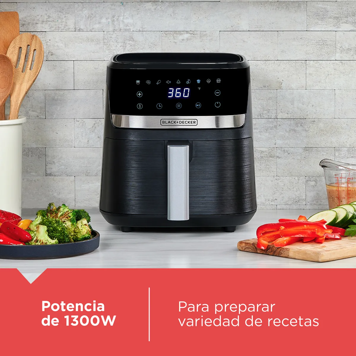 BLACK+DECKER - Freidora de aire de 4.2 L BLACK+DECKER PURIFRY¿, AFBD42-1BDLA