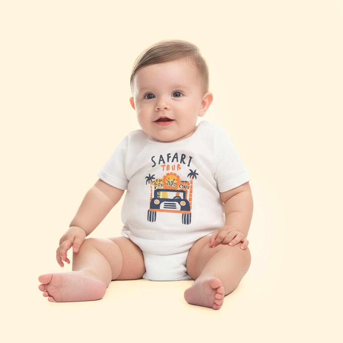 YAMP - Camiseta Bebé niño con Estampado Manga corta Algodón Yamp