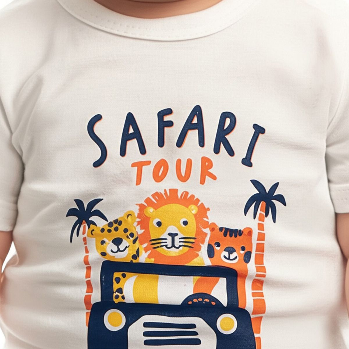 YAMP - Camiseta Bebé niño con Estampado Manga corta Algodón Yamp