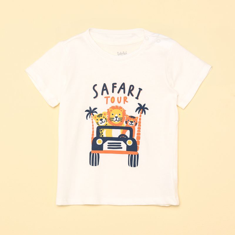 YAMP - Camiseta Bebé niño con Estampado Manga corta Algodón Yamp