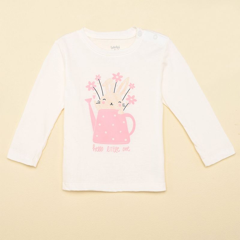 YAMP - Camiseta manga larga Bebé niña Con Estampado Algodón Yamp