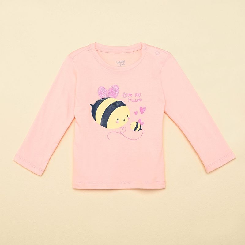 YAMP - Camiseta manga larga Bebé niña Con Estampado Algodón Yamp