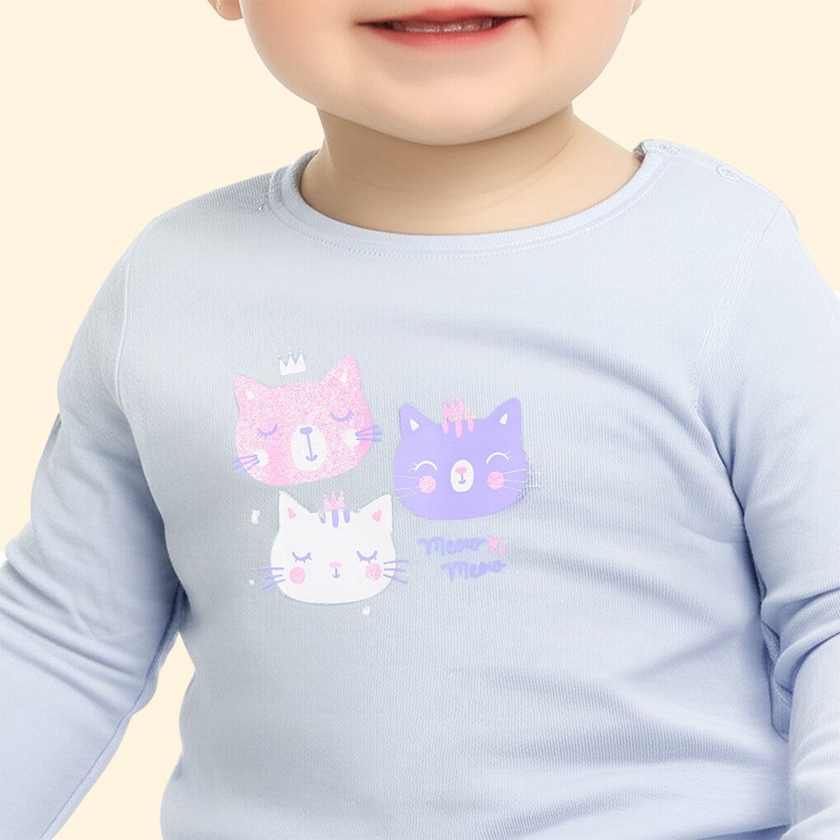 YAMP - Camiseta manga larga Bebé niña Con Estampado Algodón Yamp