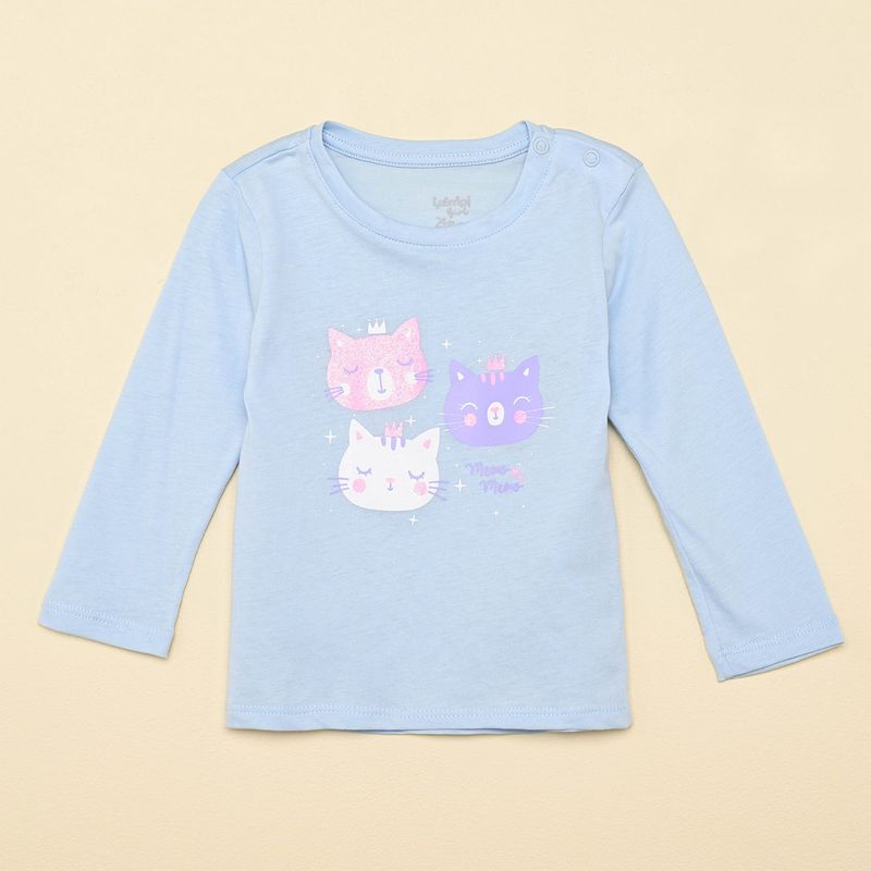 YAMP - Camiseta manga larga Bebé niña Con Estampado Algodón Yamp