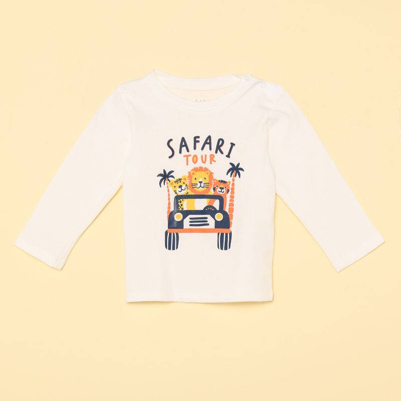 YAMP - Camiseta Bebé niño con Estampado Manga larga Algodón Yamp