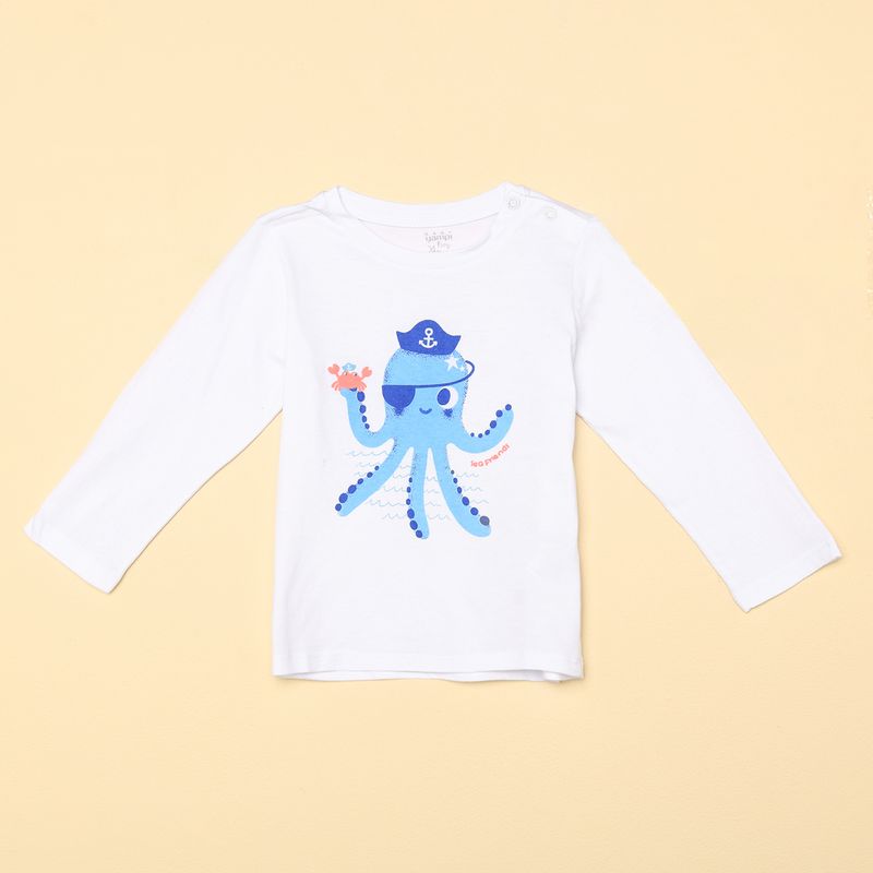 YAMP - Camiseta Bebé niño con Estampado Manga larga Algodón Yamp