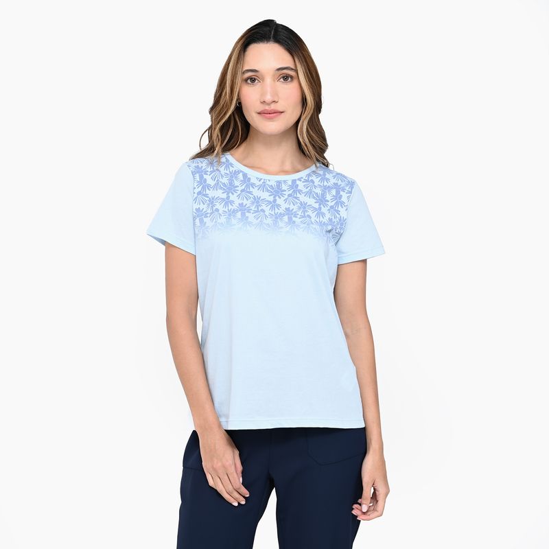 NEWPORT - Camiseta Mujer con Estampado Manga corta de Algodón Newport