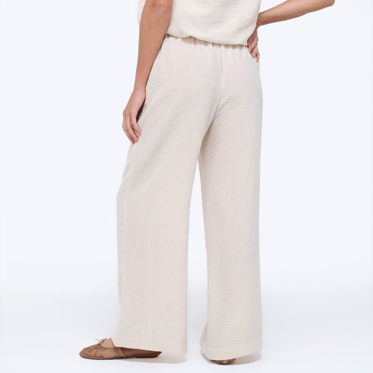 UNIVERSITY CLUB - Pantalón Wide leg Mujer Tiro alto University Club