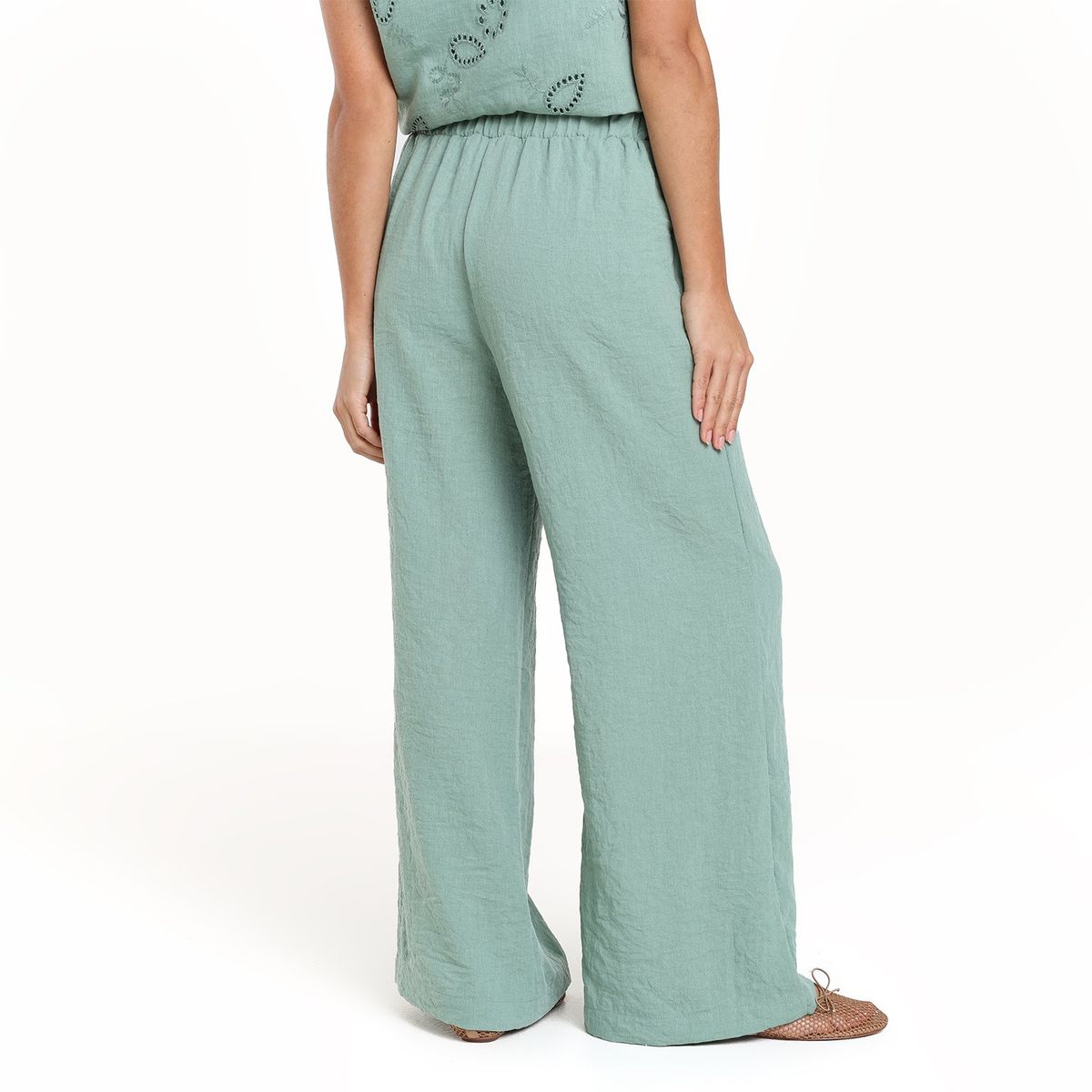 UNIVERSITY CLUB - Pantalón Wide leg Mujer Tiro alto University Club