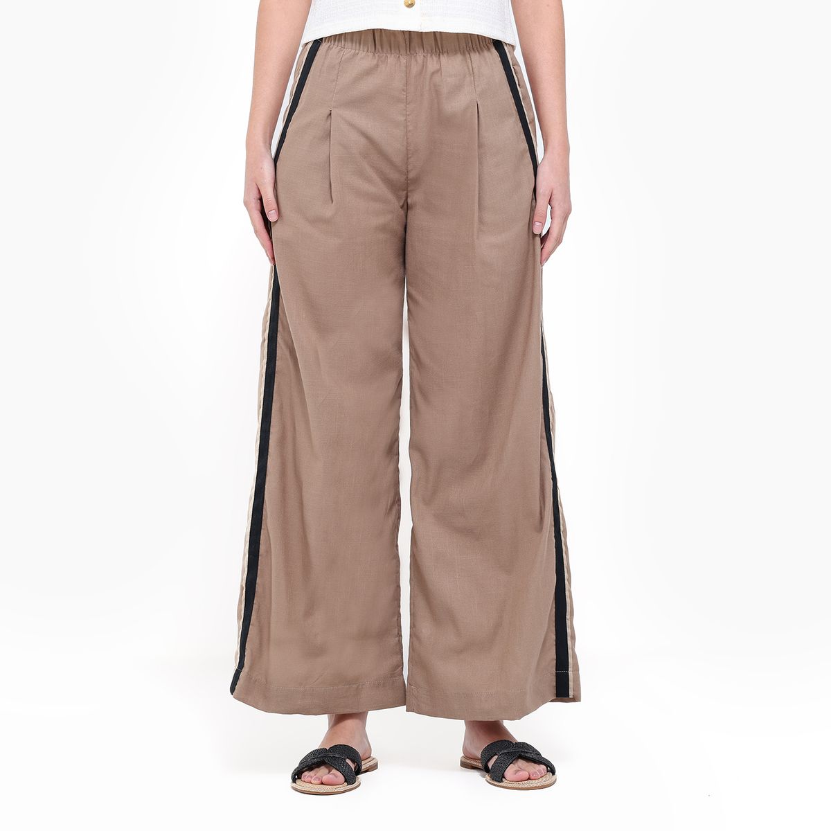 UNIVERSITY CLUB - Pantalón Wide leg Mujer Tiro alto University Club