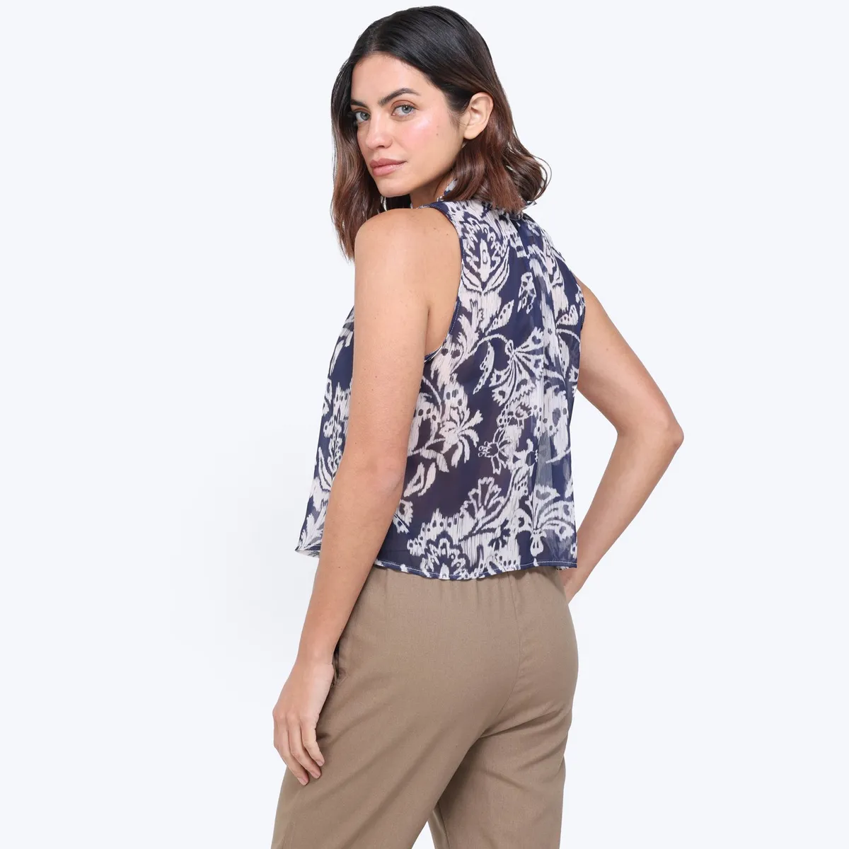 UNIVERSITY CLUB - Top Mujer Con aplique Sin mangas University Club