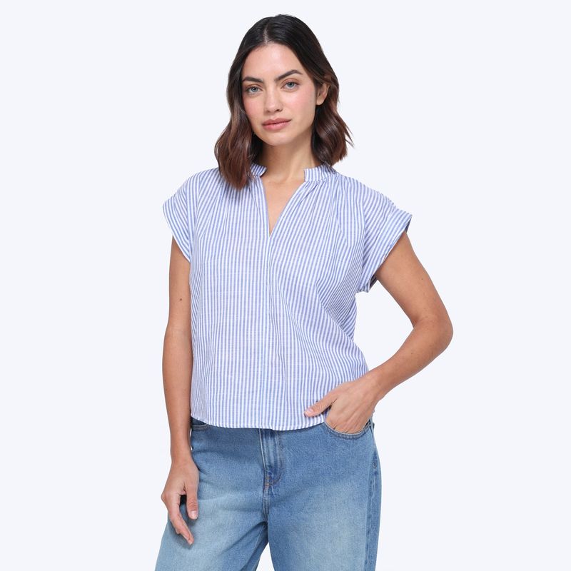 UNIVERSITY CLUB - Camisa Mujer Sin mangas de Algodón University Club
