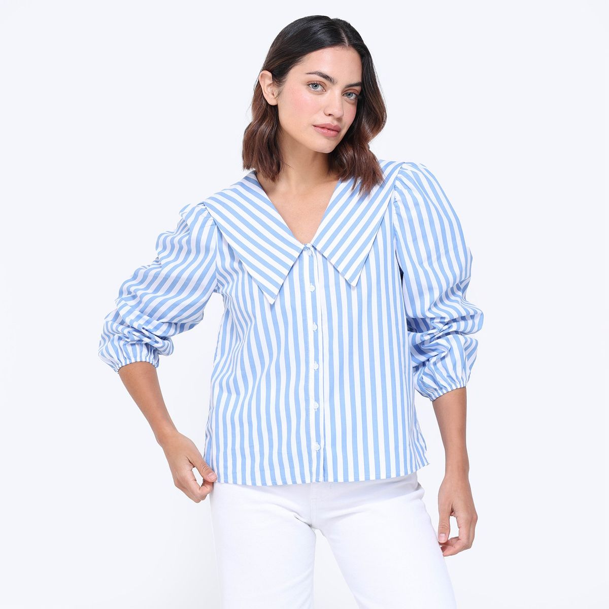 UNIVERSITY CLUB - Camisa Mujer Manga larga de Algodón University Club