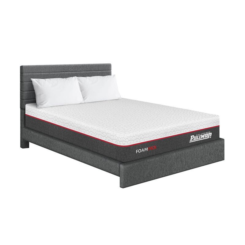 PULLMAN - Colchon Con Cama Queen Firme Espuma Foampack 190 x 160 Pullman