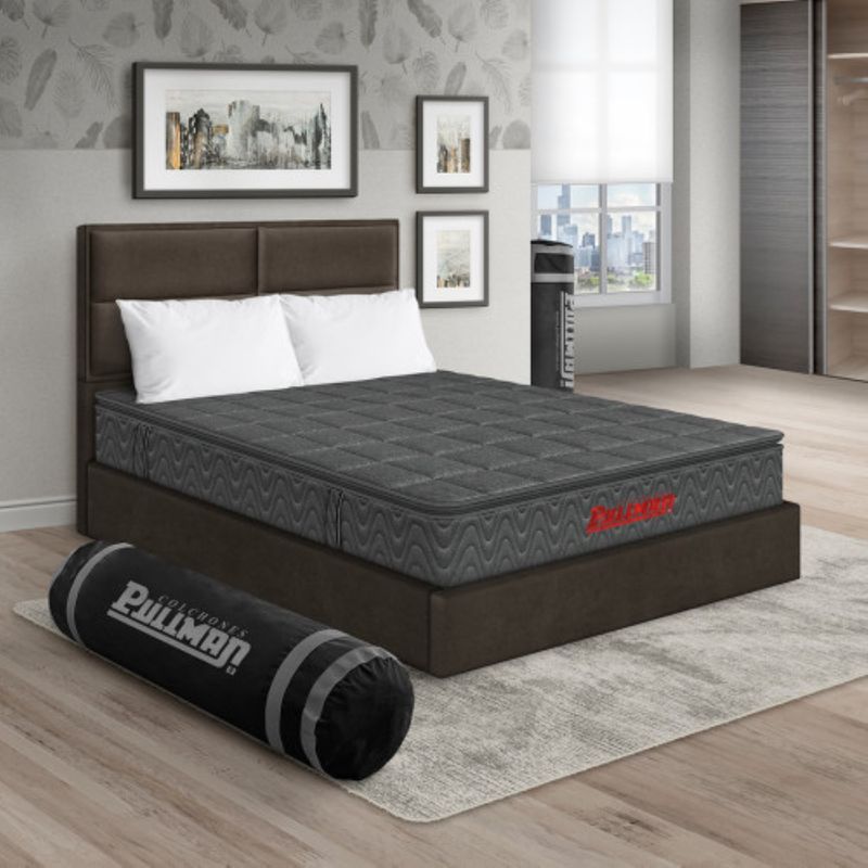 PULLMAN - Colchon Con Cama Doble Intermedio Resortes Orthopack Btu 190 x 140 Pullman