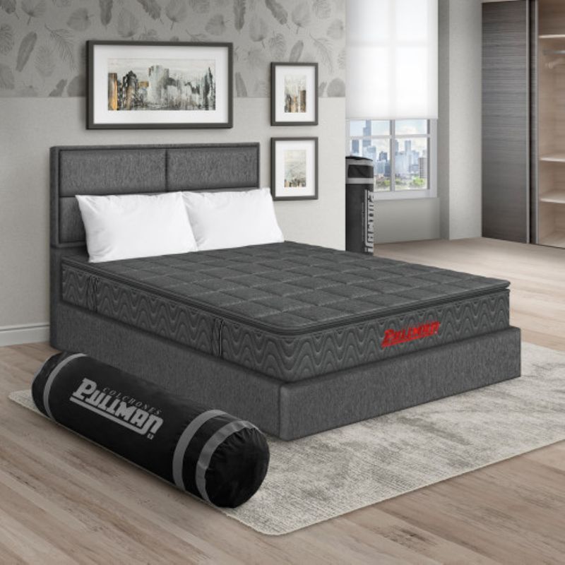 PULLMAN - Colchon Con Cama Doble Intermedio Resortes Orthopack Btu 190 x 140 Pullman