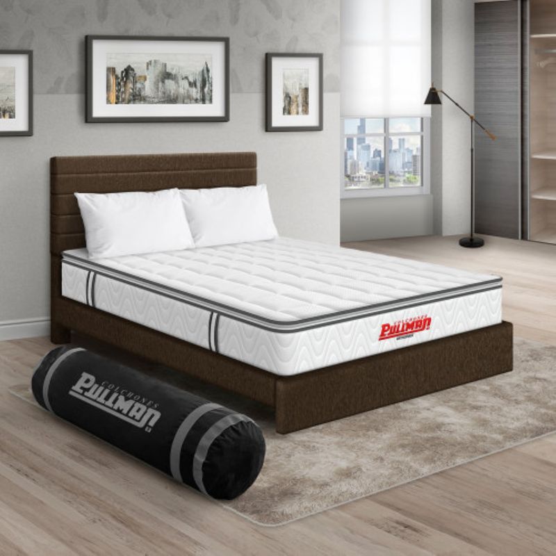 PULLMAN - Colchon Con Cama Doble Intermedio Resortes Orthopack Btu 190 x 140 Pullman
