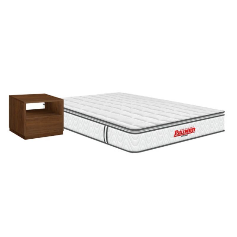 PULLMAN - Colchón King Firmeza Media Ortopédico Resortado con Pillow Orthopack BTU 200 x 200 cm  Pullman 