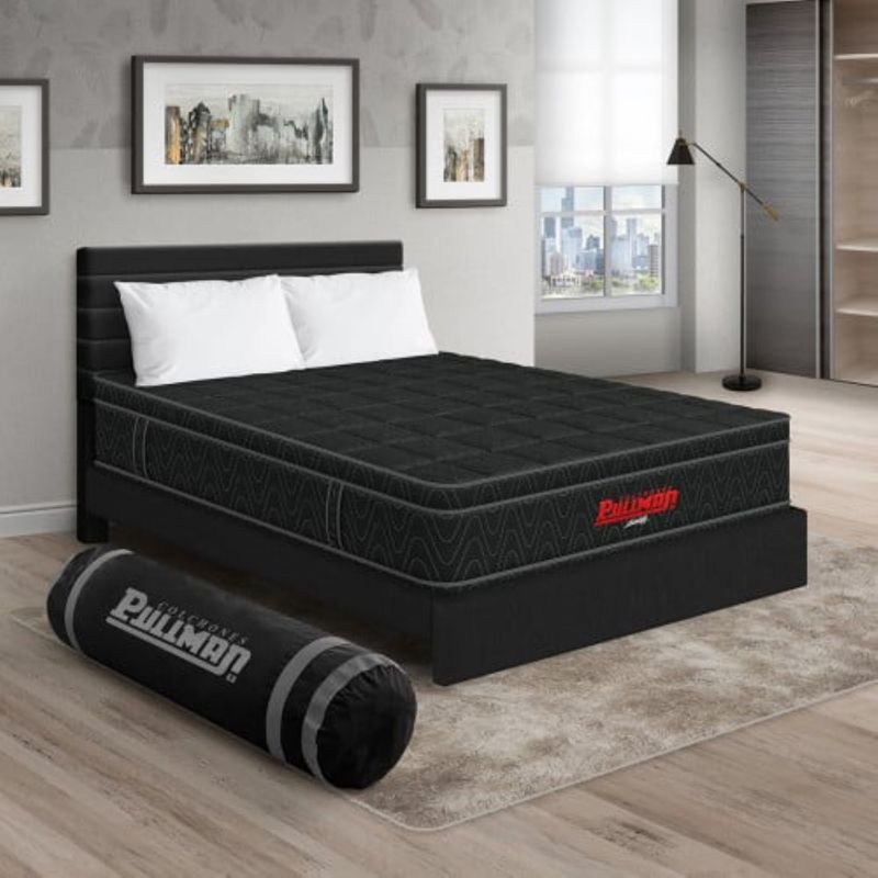 PULLMAN - Colchon Con Cama King Intermedio Resortes Orthopack Euro 200 x 200 Pullman